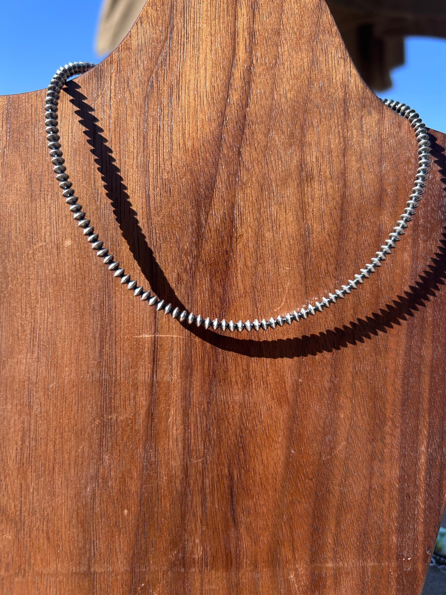 3mm Sterling silver disk pearls