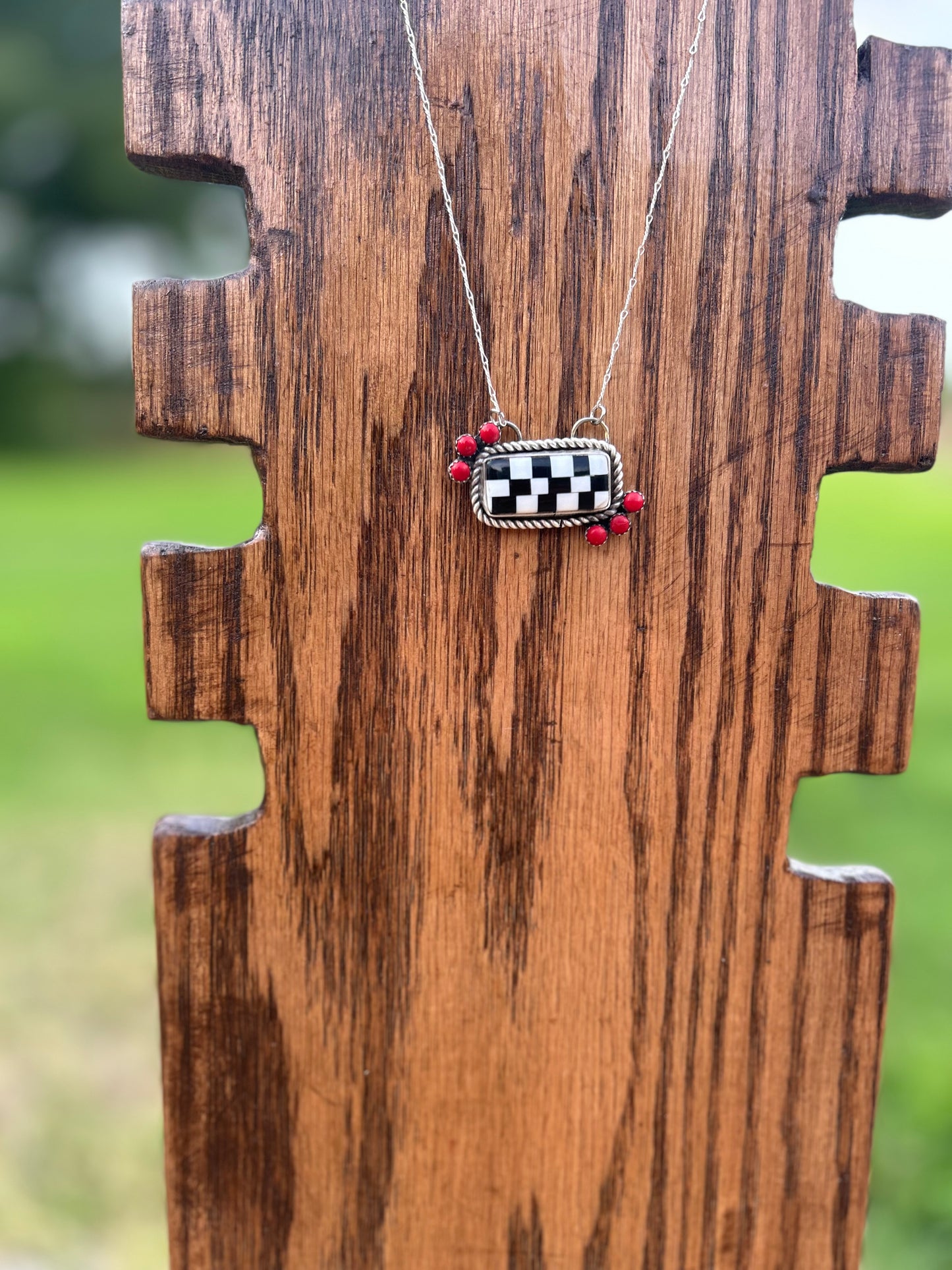 Checker Bar Necklace