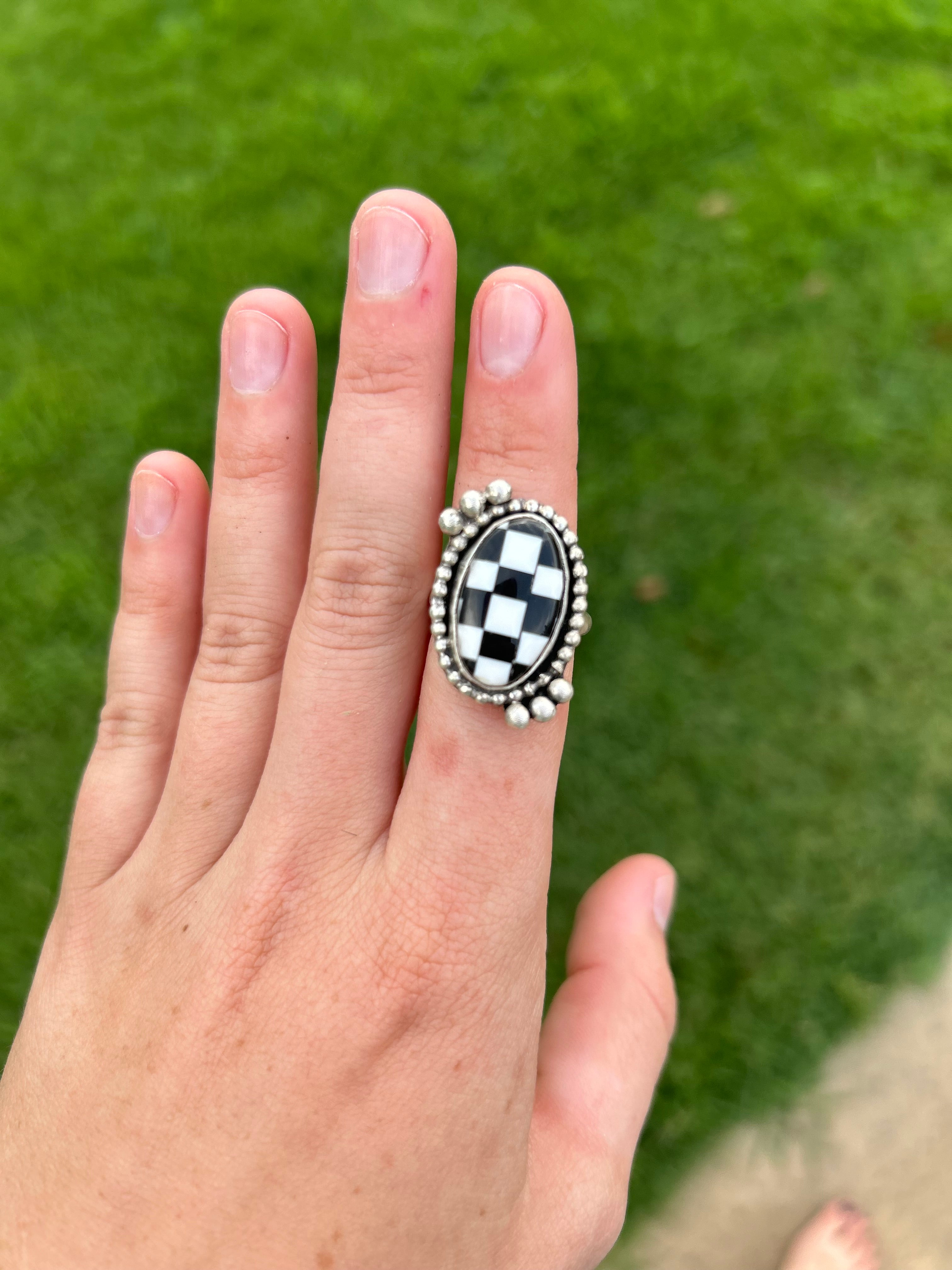 Checker Ring – Outlaw Jewelry Designs