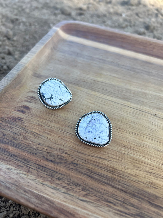 Funky White Buffalo Studs