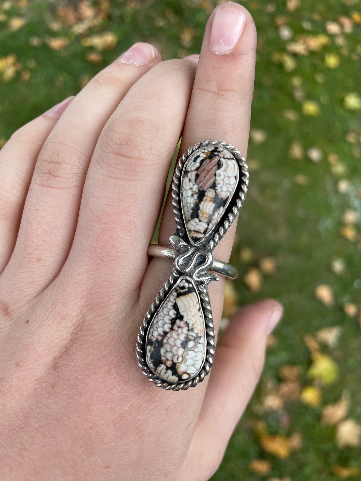 Snakeskin Agate Ring